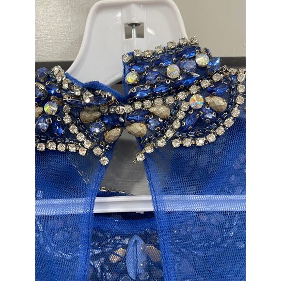 Alyce 4417 Rhinestones Homecoming Party Bodycon Dress Size 000 Royal Blue - Picture 5 of 6